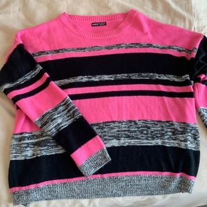 Drop Shoulder Color Block Sweater (L, 8/10)